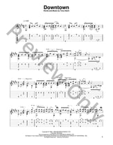 Downtown Guitar and Fretted sheet music cover